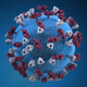 Représentation du virus de la rougeole.